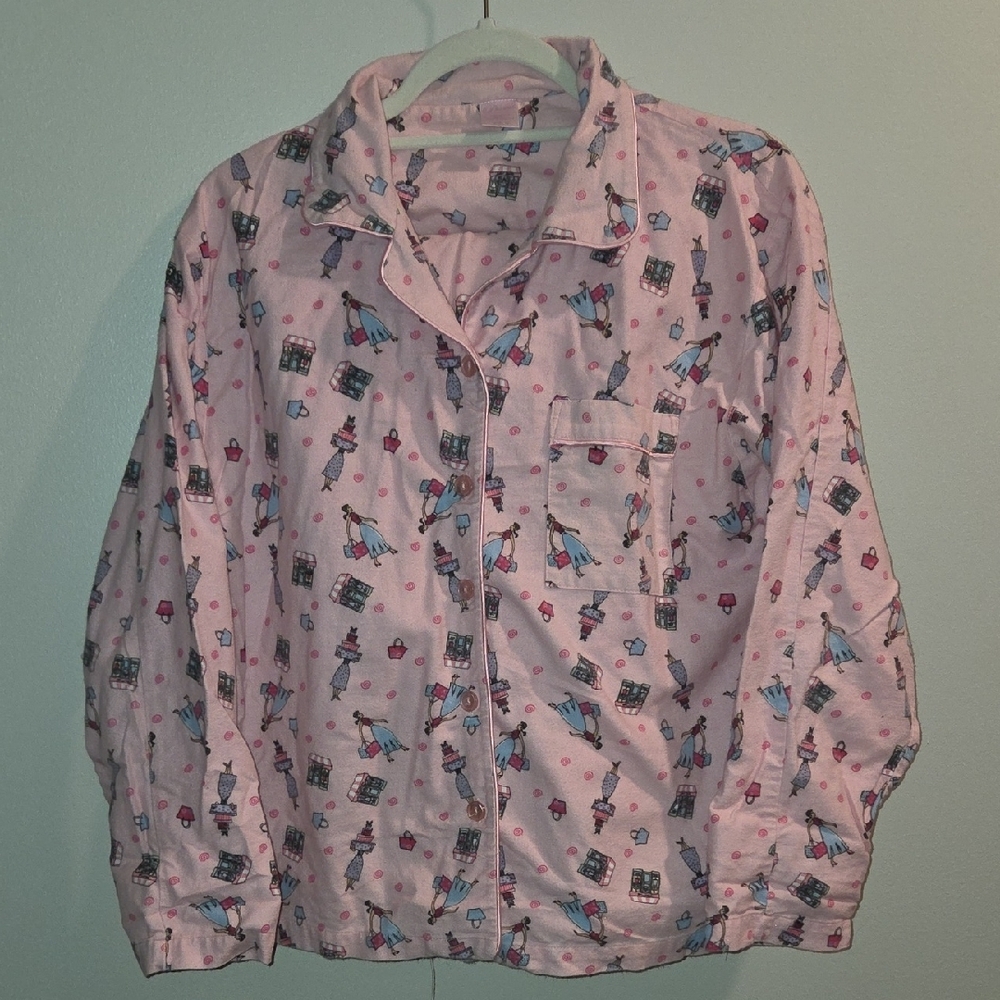 Simple Pleasure Flannel Button Up Pajama Set